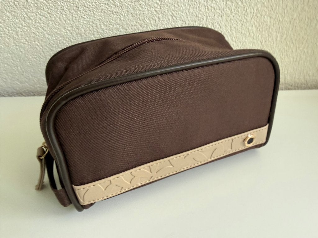 Bulgari toilettasje (bruin), Ophalen of Verzenden, Zo goed als nieuw, Bruin, Dame