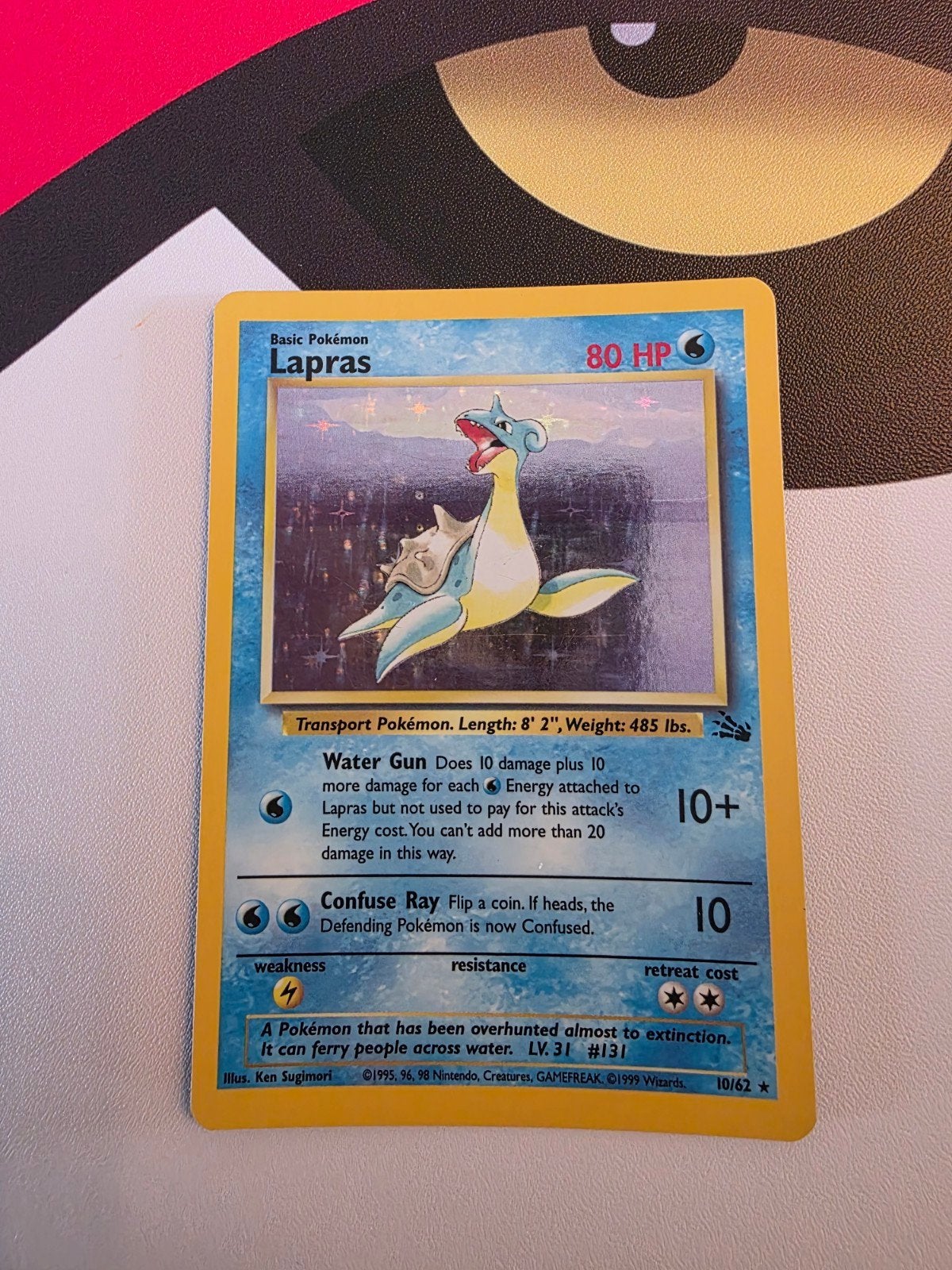 Lapras Vintage Fossils Pokémon kaart #10 Goed/Uitstekend, Ophalen of Verzenden, Gebruikt, Losse kaart