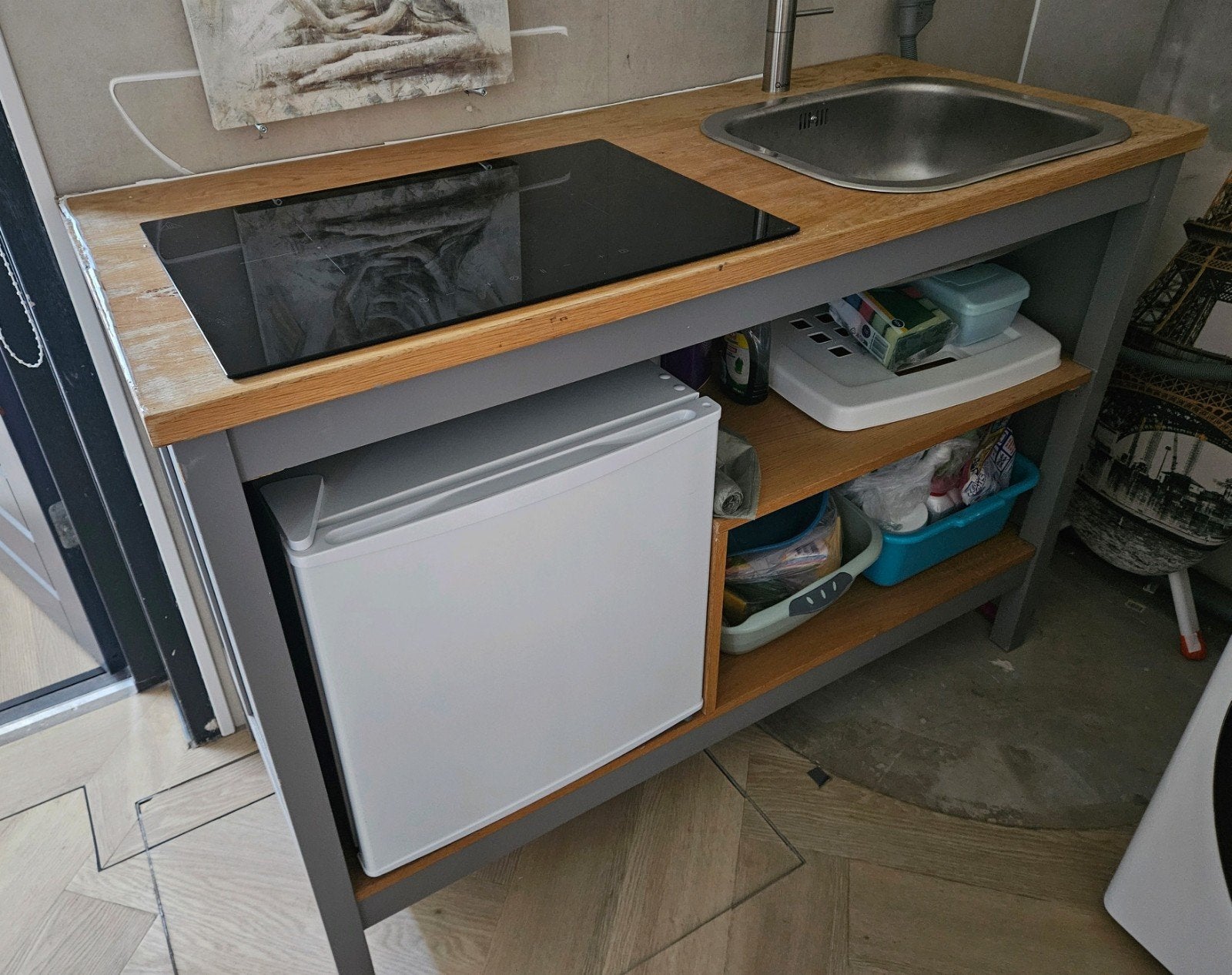 Aangepaste Tornviken keukenblok met toebehoren, Ophalen, Gebruikt, Enkelwandige keuken, Hout