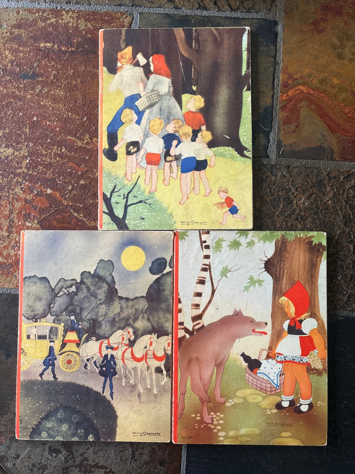 Vintage Kinderboeken Willy Schermelé - Sprookjes, Boeken, Ophalen of Verzenden, Gelezen