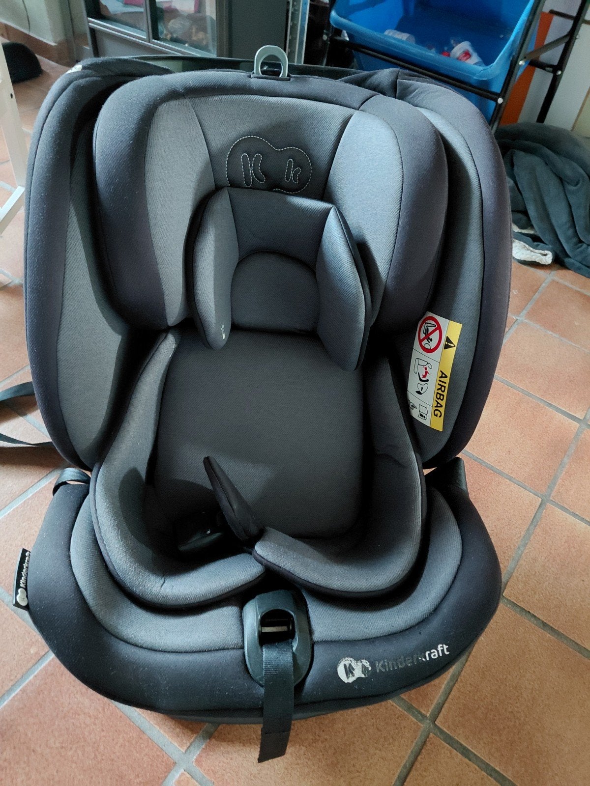 Kinderkraft autostoel met Isofix en 360 draaibaar, Verstelbare rugleuning, Gebruikt, 0 t/m 18 kg, Isofix