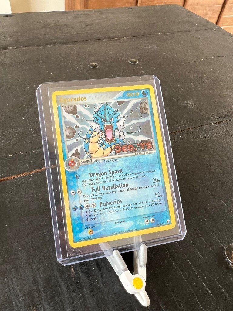 Gyarados [Reverse Holo] #8 Pokemon Deoxys Stamped, Ophalen of Verzenden, Zo goed als nieuw, Losse kaart, Foil