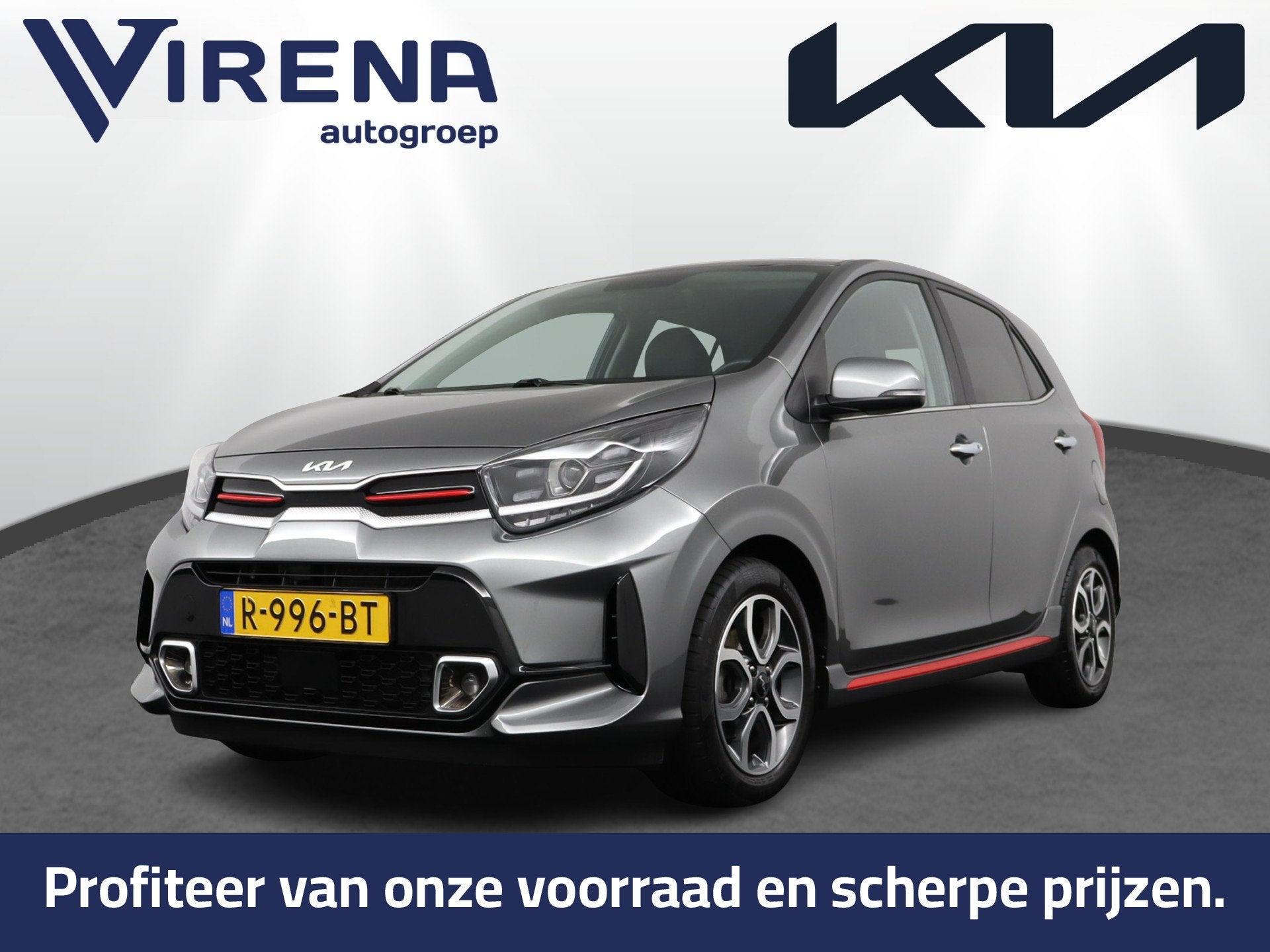 Kia Picanto 1.0 DPi GT-Line - Fietsendragerhaak - Climate Co, Auto's, Voorwielaandrijving, Dealer onderhouden, Gebruikt, 4 stoelen