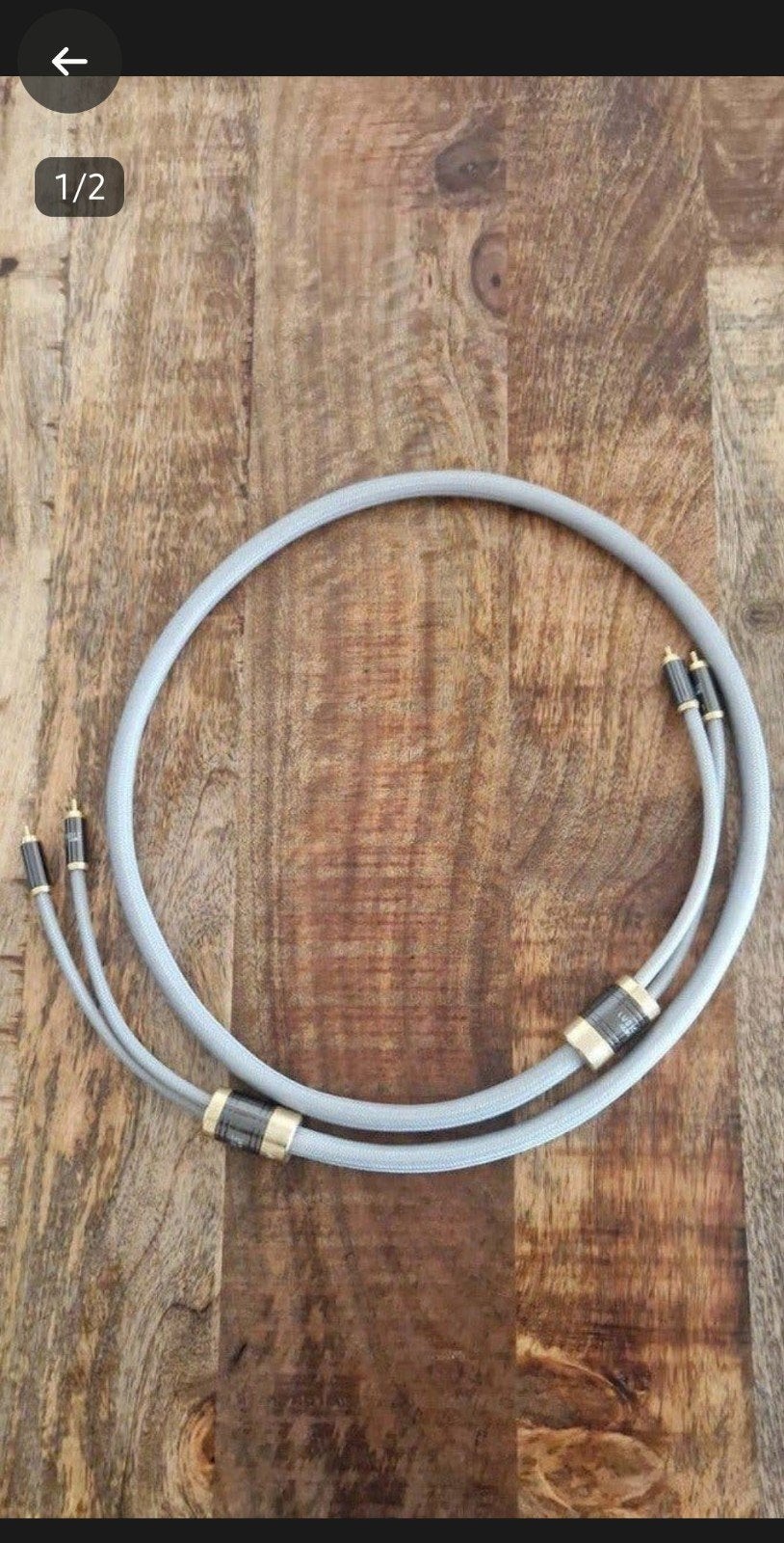 LUDIC audiokabel - Hoogwaardige interlink 1,5 meter, Ophalen of Verzenden, Zo goed als nieuw, Minder dan 2 meter, Interlink-kabel