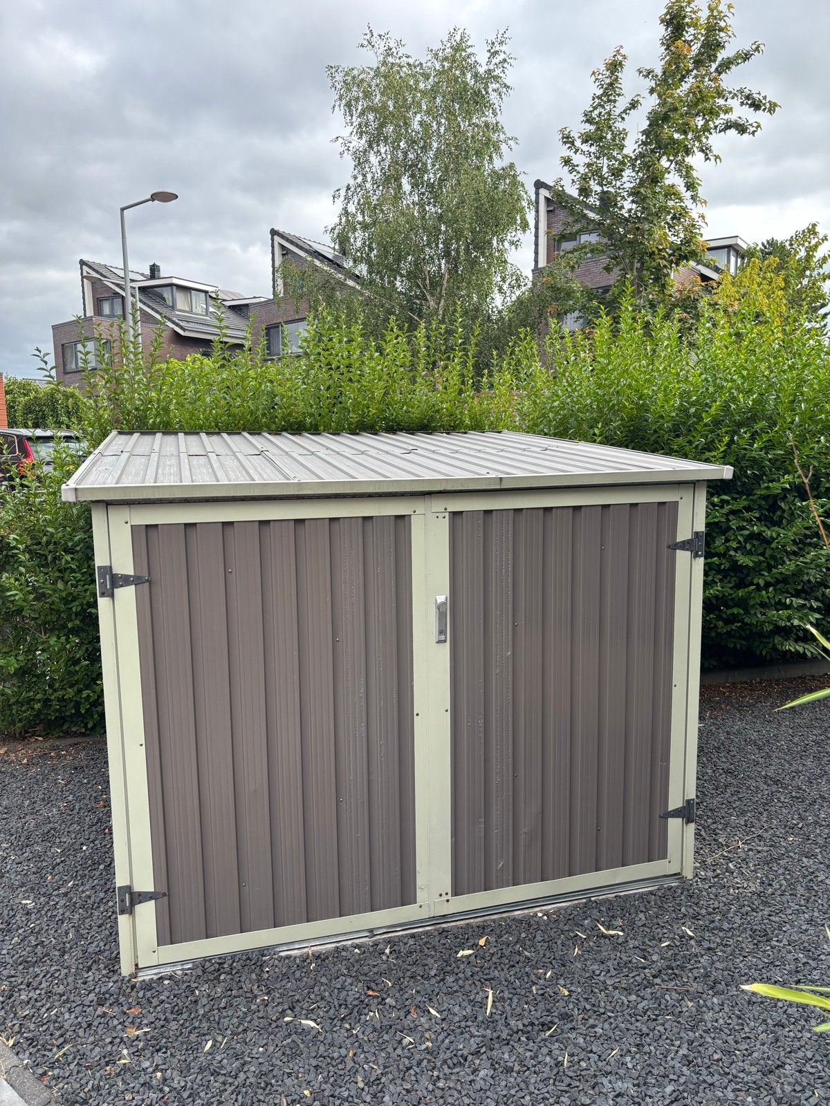 Fietsenberging/Containerberging Metaal 190x190x150cm, Ophalen, Zo goed als nieuw, Metaal, Fietsenberging