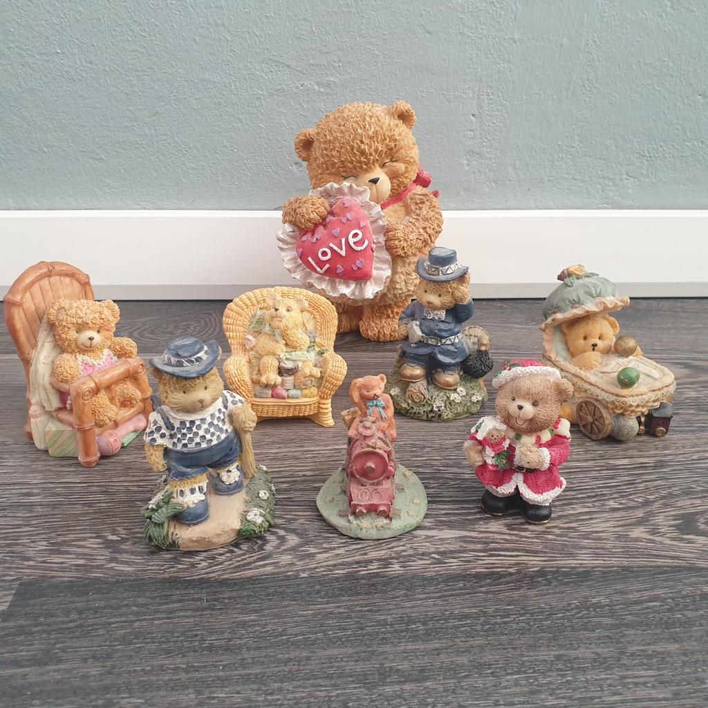 8 resin beren beeldjes, Verzamelen, Beren en Cherished Teddies, Ophalen of Verzenden, Zo goed als nieuw, Beeldje, Overige merken