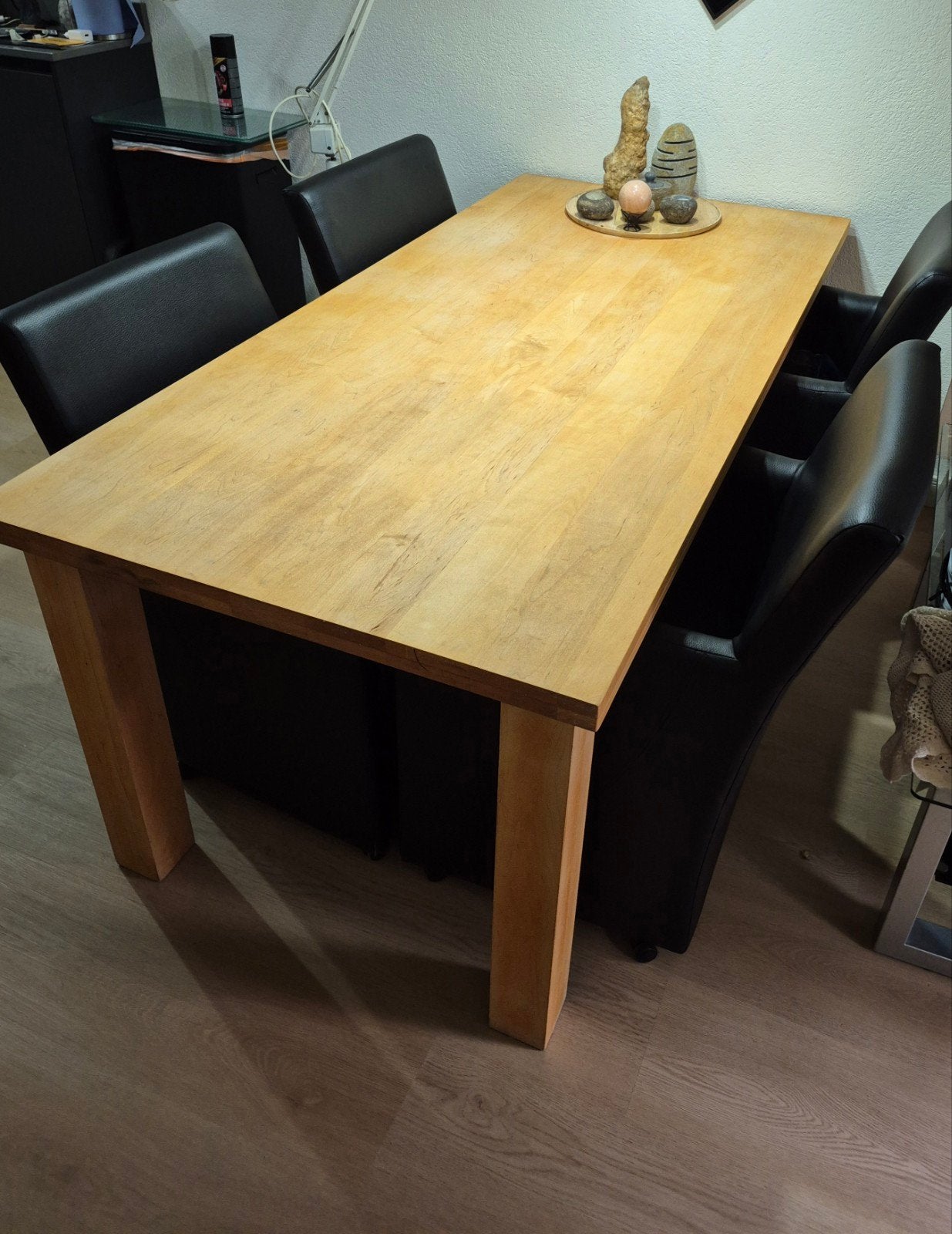 Houten eettafel, Ophalen, Gebruikt, 50 tot 100 cm, 150 tot 200 cm