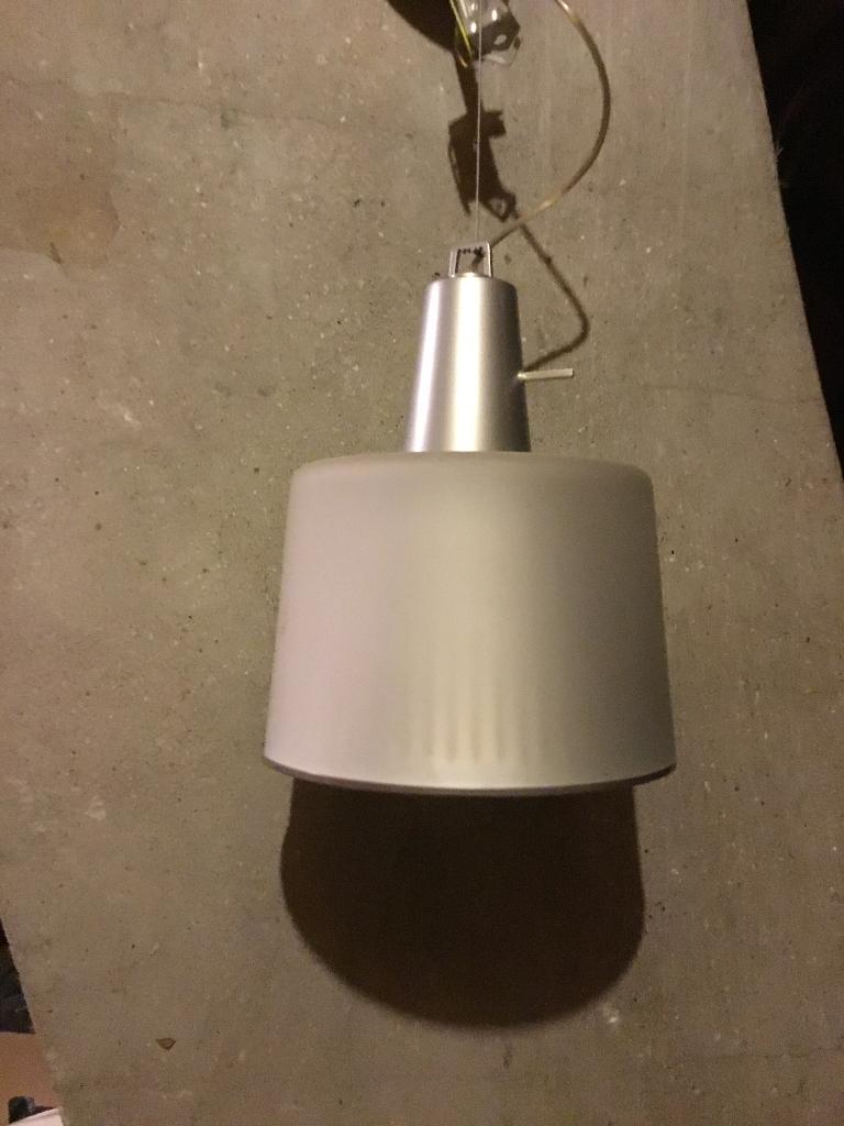 4 Hanglampen, Huis en Inrichting, Ophalen, Zo goed als nieuw, Glas, 75 cm of meer