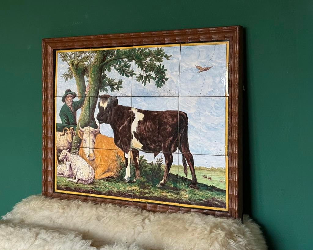 Paulus Potter ‘De stier’ Tegeltableau, Ophalen of Verzenden