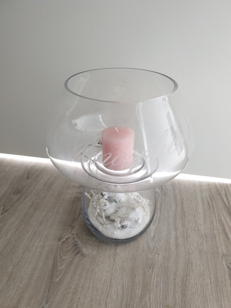 Riviera Maison Paddestoel Vaas/Pot, Ophalen of Verzenden, Gebruikt, Transparant, Glas