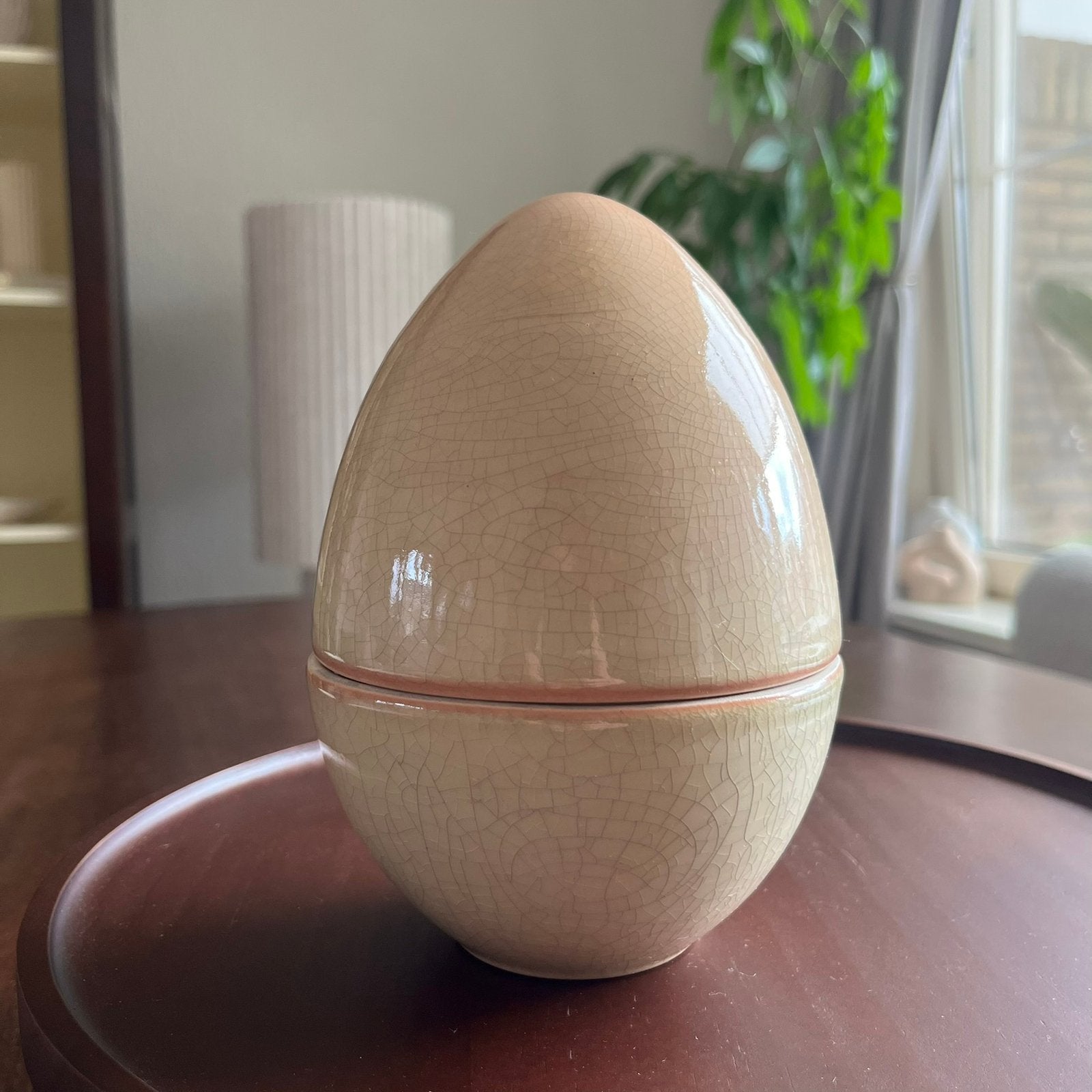 Vintage ei opbergpot, Ophalen of Verzenden