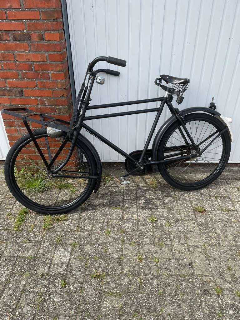 Oldtimer gazelle bakkersfiets, Ophalen