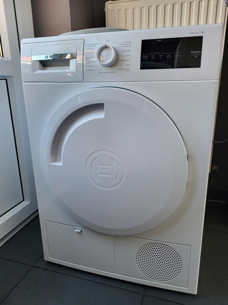 Condensdroger Bosch Serie 4 WTN83200NL, Ophalen, 6 tot 8 kg, Anti-kreukfase, Zo goed als nieuw