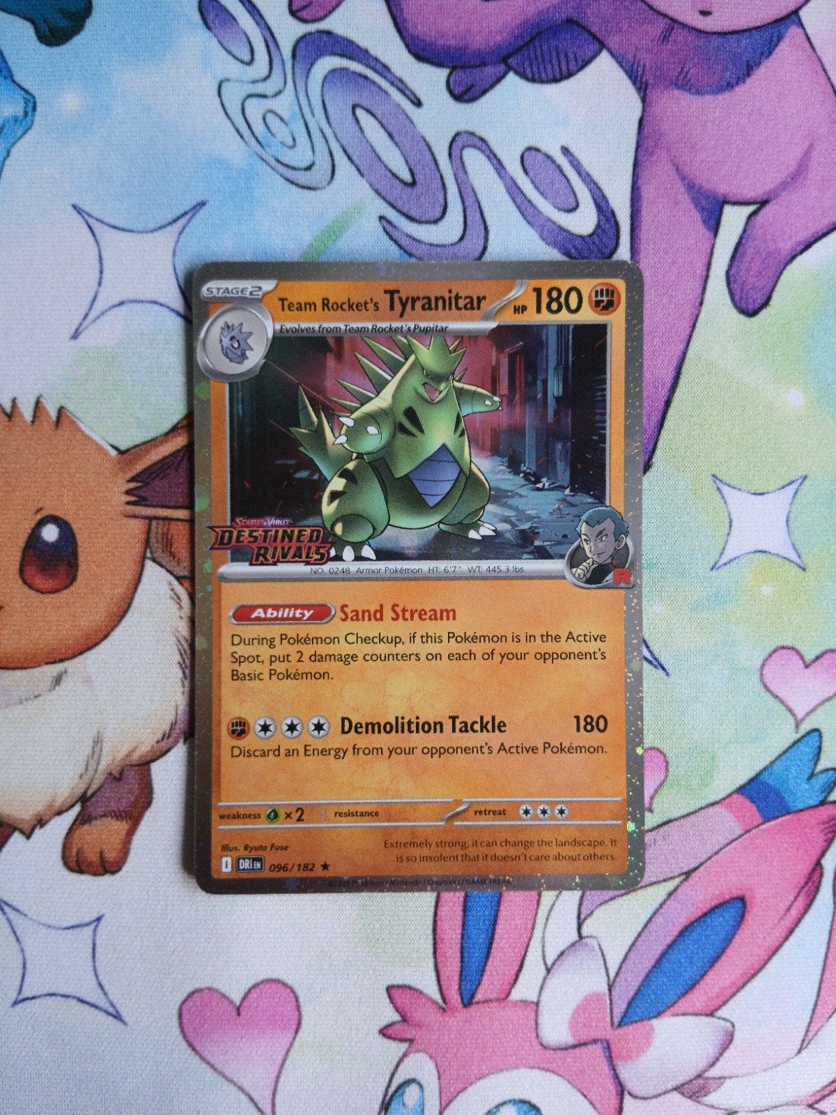 Team Rocket's Tyranitar #096 [STAMPED] Destined Rivals, Verzenden, Nieuw, Losse kaart, Foil
