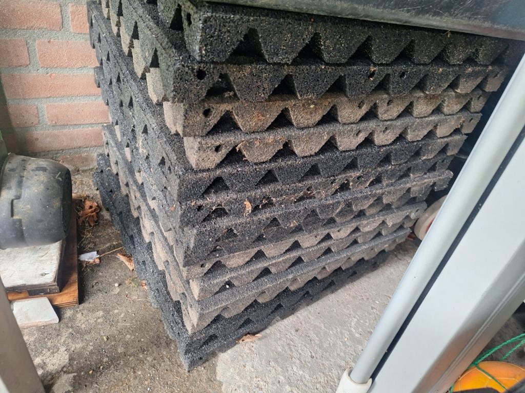 14 Nieuwe Rubberen Speeltuin Tegels / Daktegels, Ophalen, Overige typen, Rubber, Nieuw
