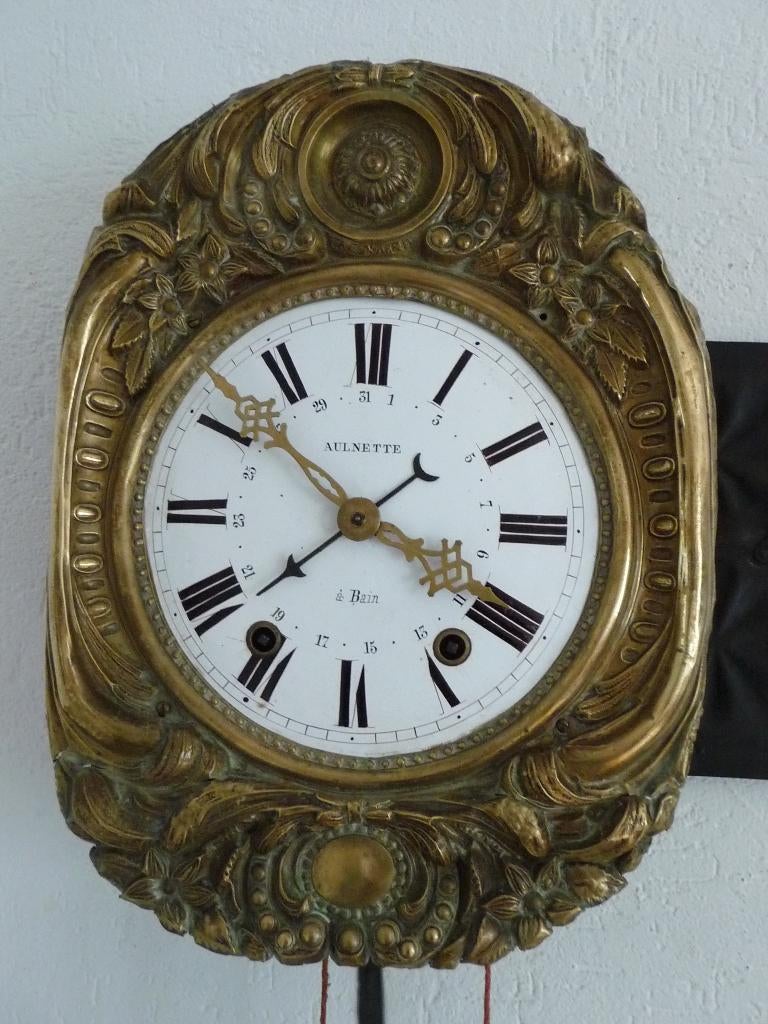 mooie oude comtoise geheel origineel uit 1880, Ophalen of Verzenden