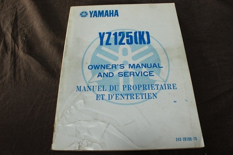 Yamaha YZ125 K 1983 motorcycle owner's service manual YZ 125, Ophalen of Verzenden, Yamaha