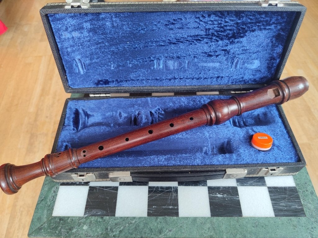 Yamaha vintage prof. Altblokfluit (Japan) uitzonderlijk mooi, Ophalen of Verzenden, Gebruikt, Alt, Met koffer, hoes of etui