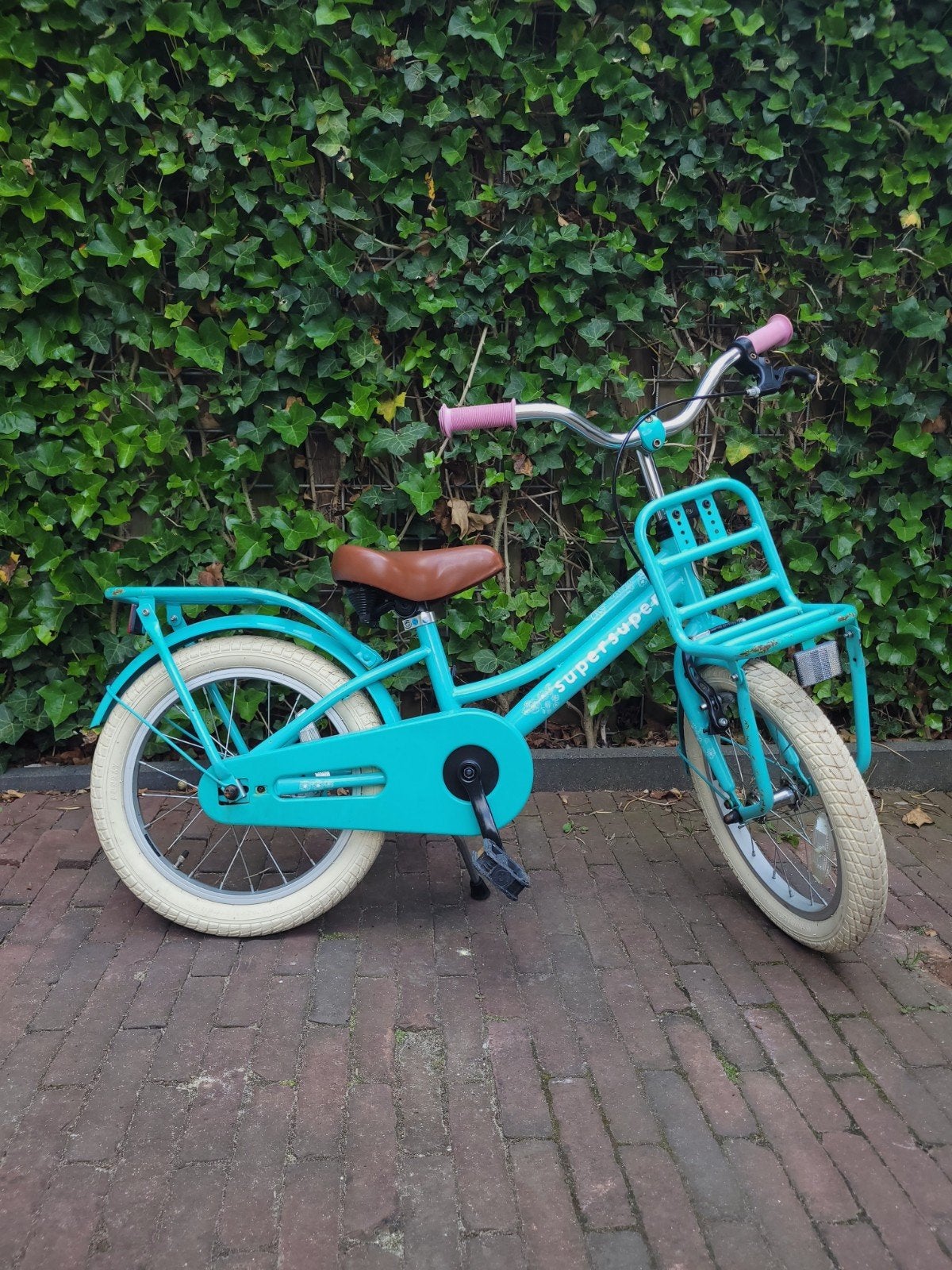 SuperSuper kinderfiets 16 inch met transportrek, Ophalen, Gebruikt, 16 tot 20 inch, Supersuper
