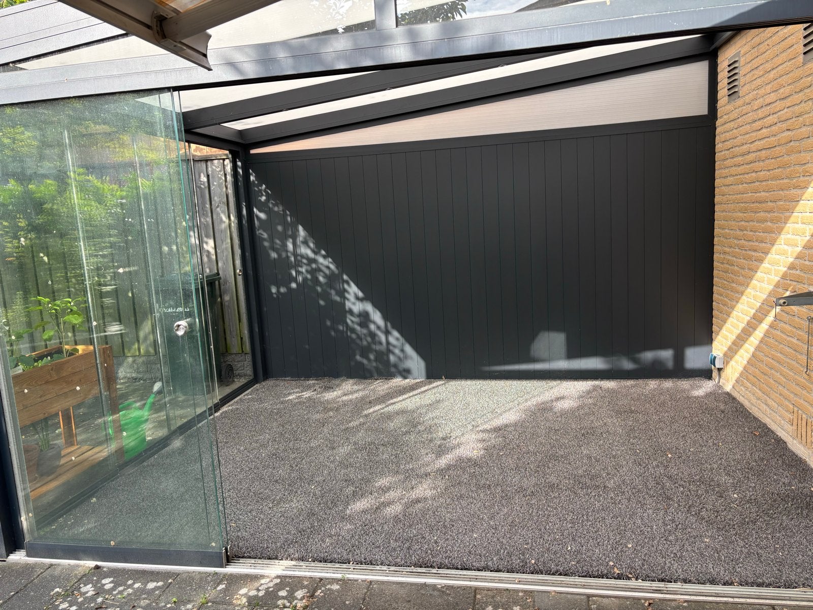 Grijze kunstgras mat, Ophalen, Gebruikt, Minder dan 10 m²