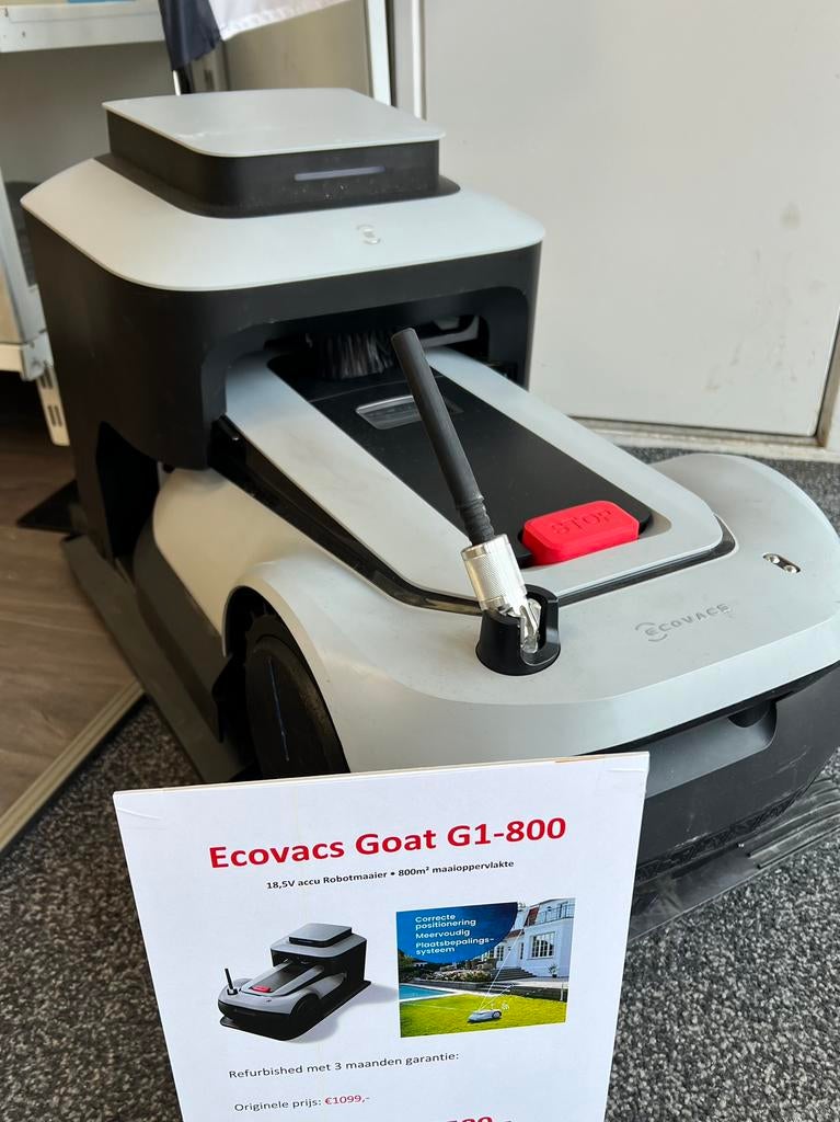 Ecovacs Goat G1-800 robotmaaier ( grasmaaier ), Tuin en Terras, Ophalen of Verzenden, Gebruikt, Meer dan 25 cm