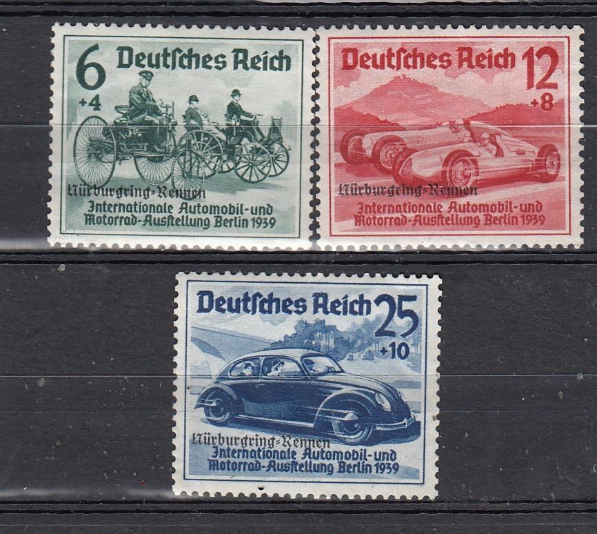 D.Reich 695/7 Pfr, Verzenden, BRD, Postfris