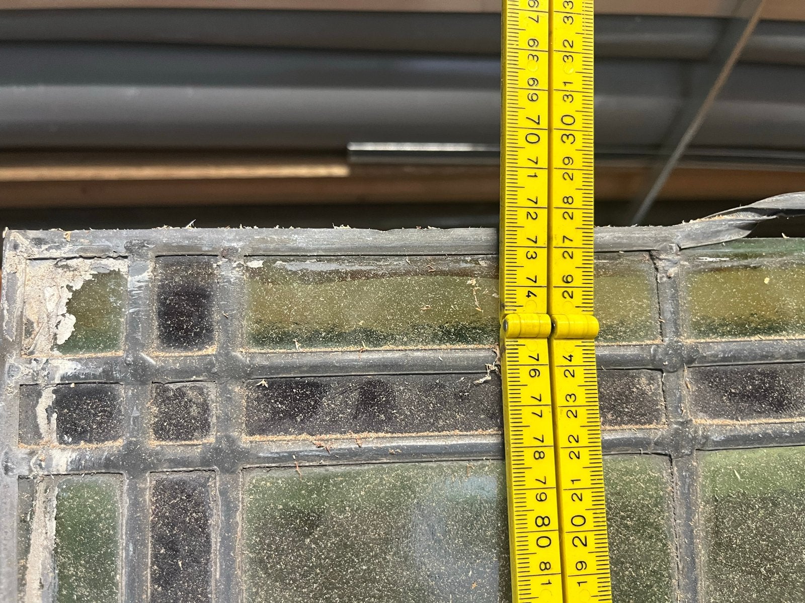 Glas in lood ramen (2 stuks) - Groen/Zwart, Gevelraam of Ruit, Gebruikt, Ophalen of Verzenden, Minder dan 80 cm