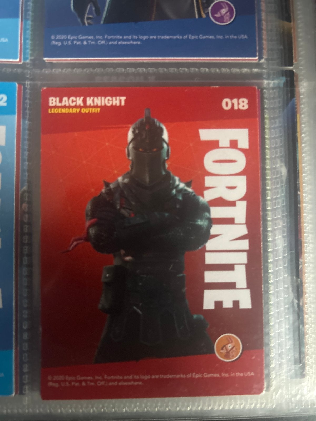 Fortnite Panini Black Knight Kaart - Zeldzame Legendary Outf, Ophalen of Verzenden