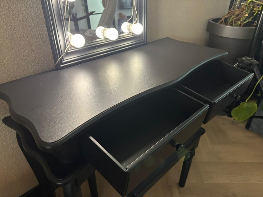 Hollywood make-up tafel / kaptafel met spiegel & verlichting, Huis en Inrichting, Tafels | Kaptafels, Zo goed als nieuw, Minder dan 100 cm