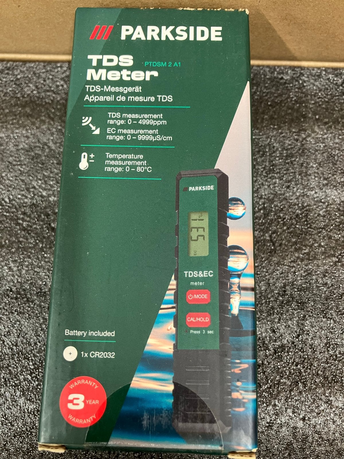 Parkside TDS Meter, Ophalen of Verzenden, Nieuw, Vocht of Vloeistof