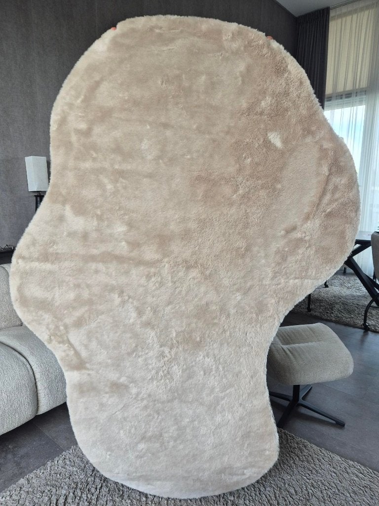 Vloerkleed, Ophalen, 100 tot 150 cm, Beige, Zo goed als nieuw