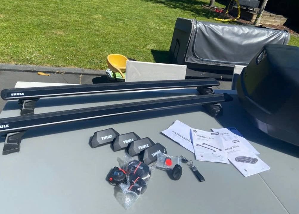 Dakkoffer Thule Force XT S + dakdragers Thule Wingbar Evo, Auto diversen, Dakdragers, Ophalen of Verzenden