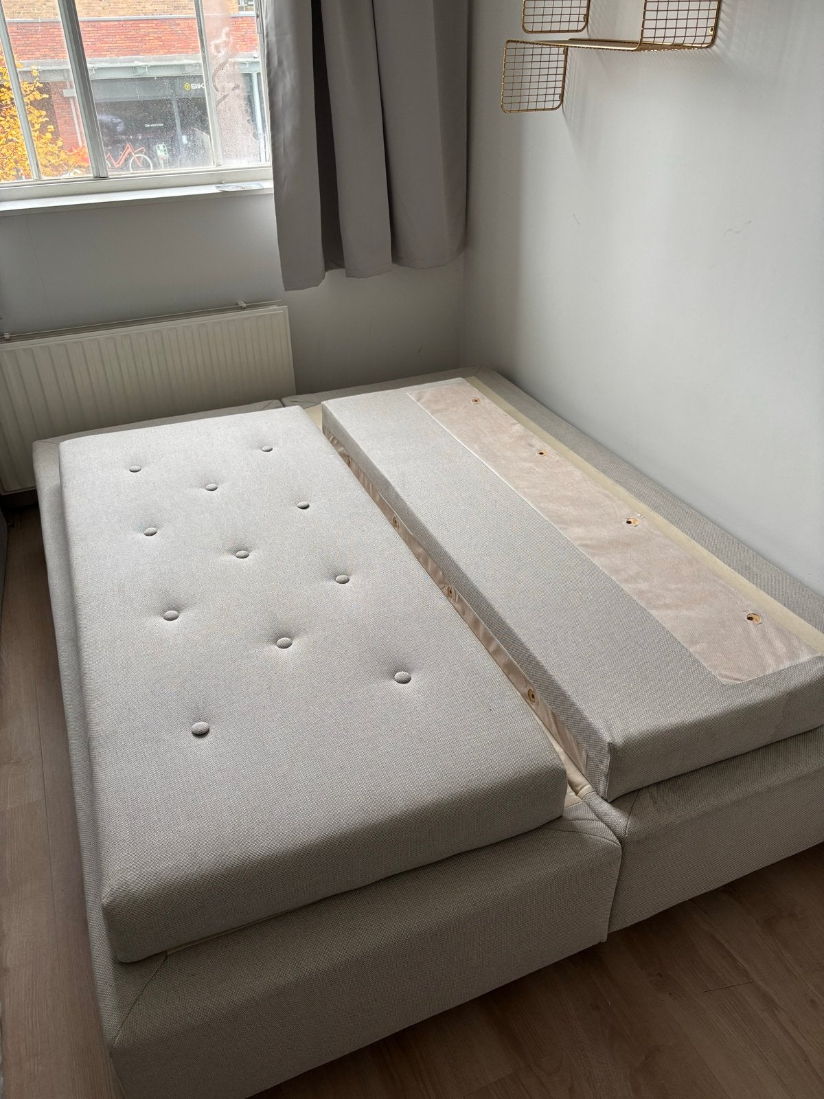 Tweepersoons boxspring bed - evt met matras, Ophalen, Tweepersoons, Zo goed als nieuw, 200 cm