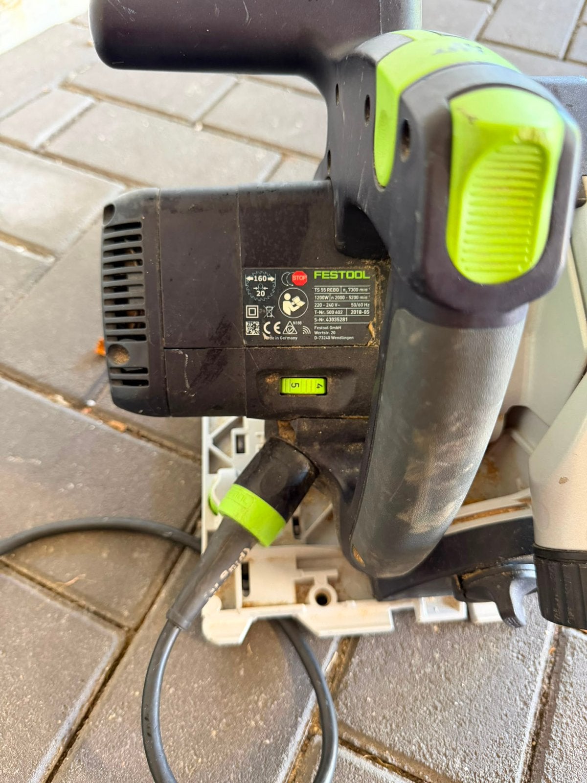 Festool TS 55 REBQ invalzaag – 1200W., Ophalen, Gebruikt, 600 tot 1200 watt, Overige typen