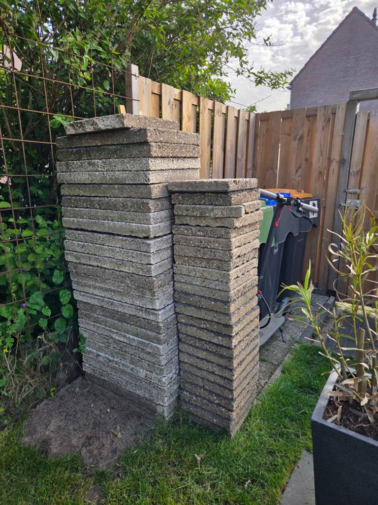 Tegels, Tuin en Terras, Tegels en Klinkers, Ophalen, Gebruikt, Beton, Terrastegels