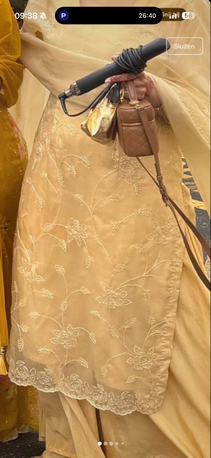 Gele Indiase Suit Maat M - Elegante Traditionele Kleding, Ophalen of Verzenden, Zo goed als nieuw