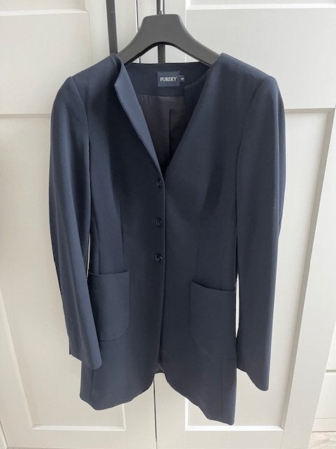 Purdey blazer travel stof marine langer model, Kleding | Dames, Blauw, Ophalen of Verzenden, Zo goed als nieuw, Purdey