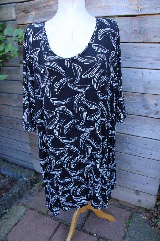 Tuniek zwart/ wit Naveed mt 1 A-Lijn Vaste prijs, Ophalen of Verzenden, Zo goed als nieuw, Naveed, Blouse of Tuniek