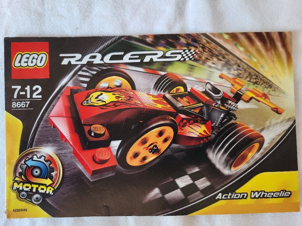 Lego 8667 - Action Wheelie - Racers: Power Racers, Lego, Inclusief instructies, Ophalen of Verzenden, Zo goed als nieuw