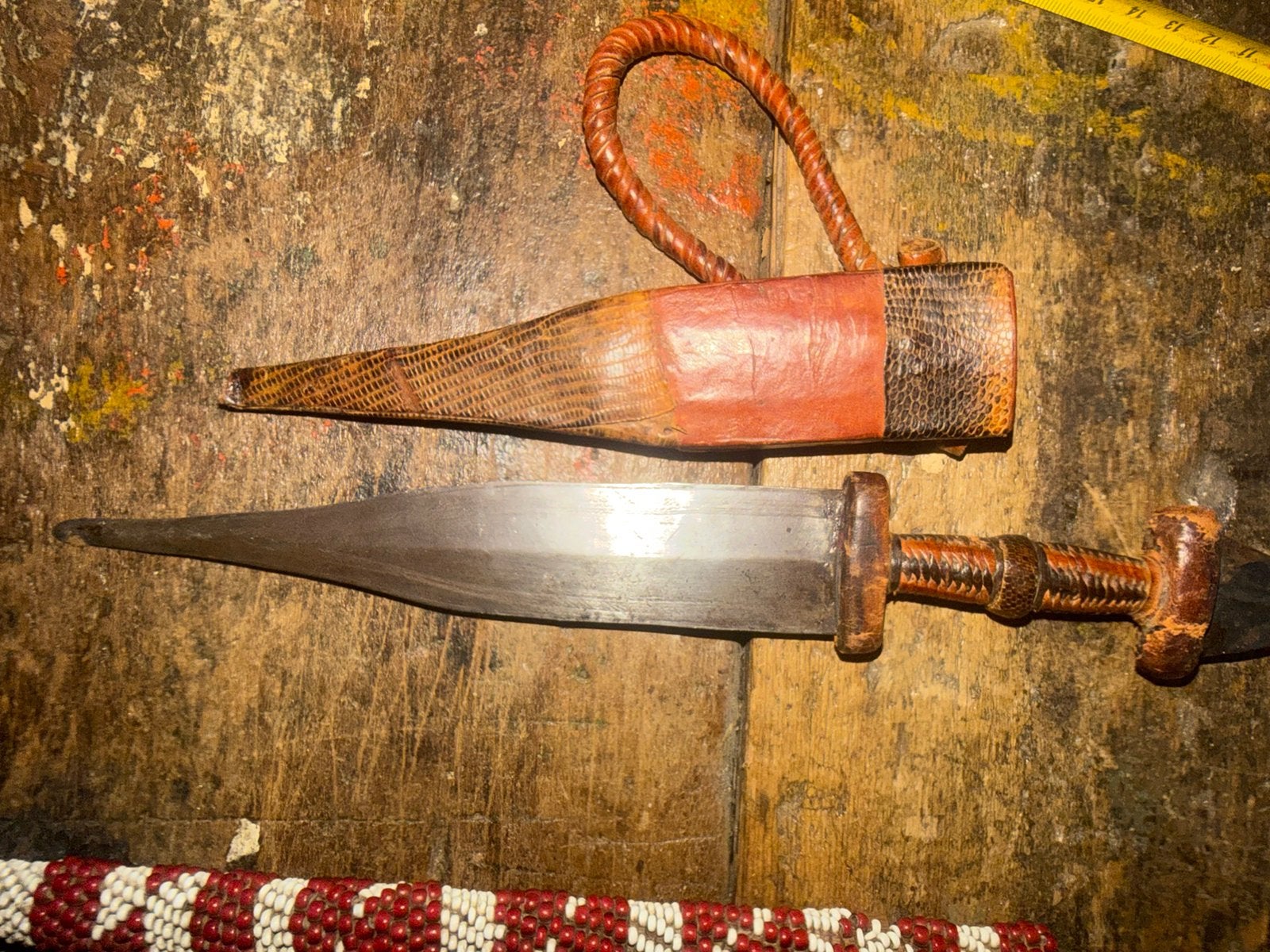 Antieke afrikaanse congalese dolk gevechtsmes, Ophalen of Verzenden, Wapen