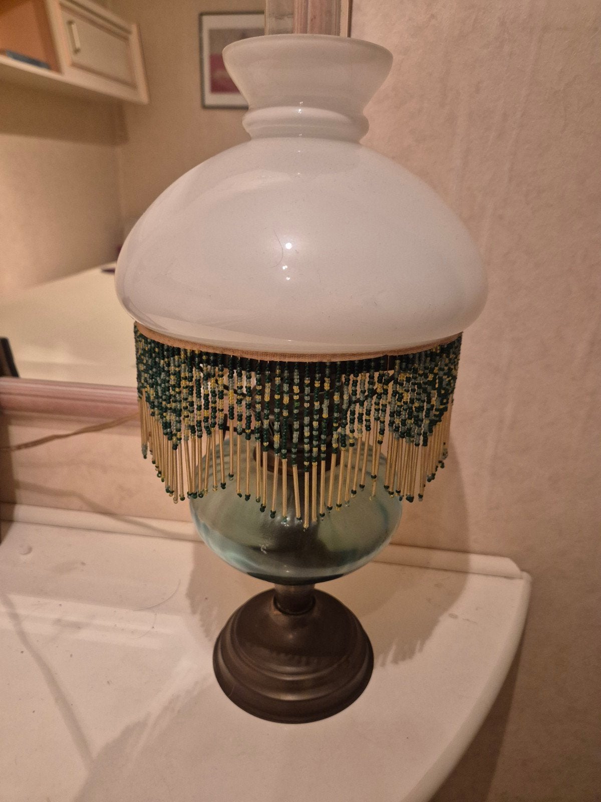 vintage boudoirlamp / tafellamp  kraaltjes, Antiek en Kunst, Ophalen