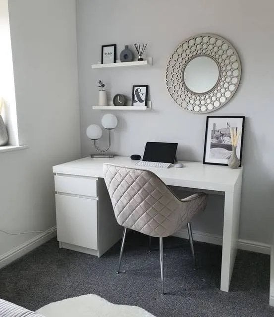 IKEA MALM Bureau met lade en kast, wit, 140x65x73 cm, Ophalen, Gebruikt, Met lades, Spaanplaat of MDF