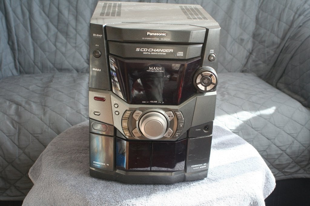 Panasonic CD Stereo system SA-ak210 scd changer digital, Ophalen, Niet werkend, Tuner of Radio, Overige merken