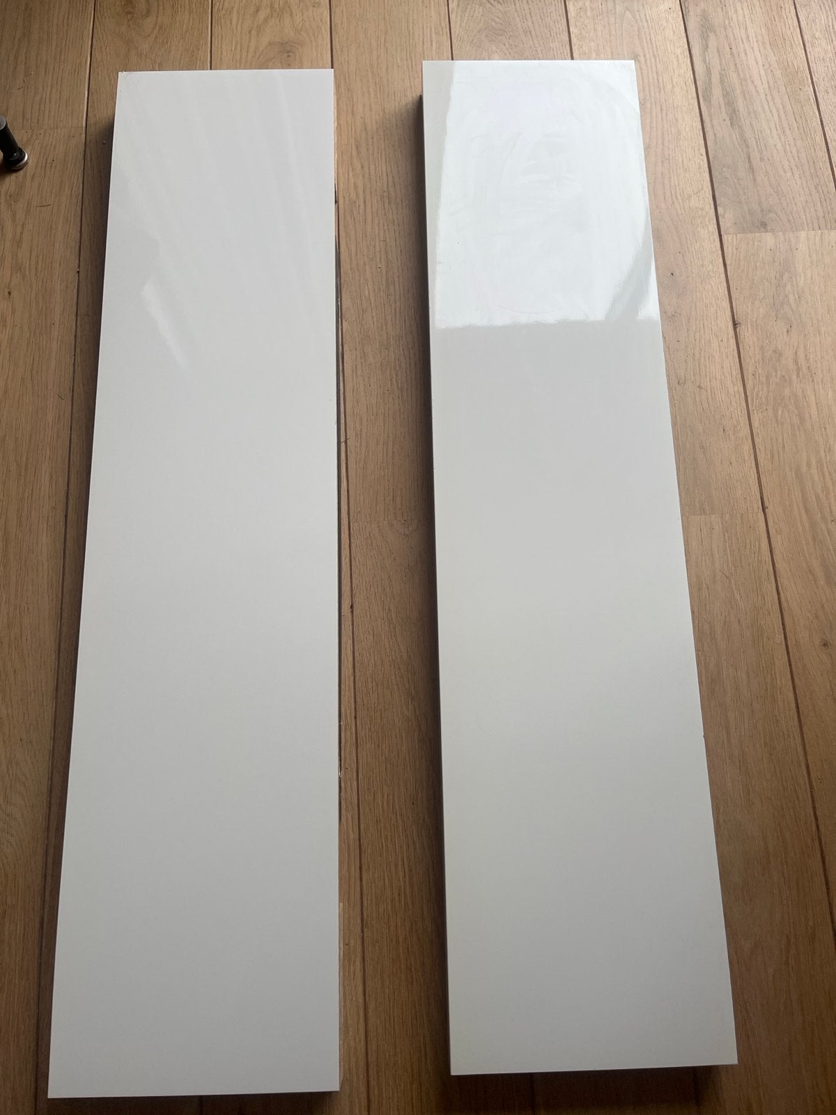 2 IKEA Lack wandplanken hoogglans wit, Ophalen, Gebruikt