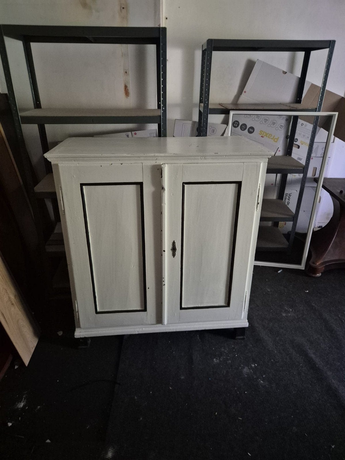 Brocante hang kast 120x110x55 (hxbxd), Ophalen, Gebruikt