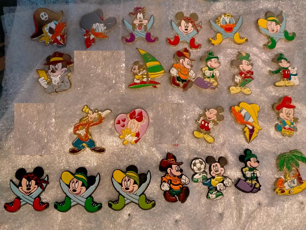 Mickey Minnie Donald Pluto Disney pins Katrien, Ophalen of Verzenden, Gebruikt