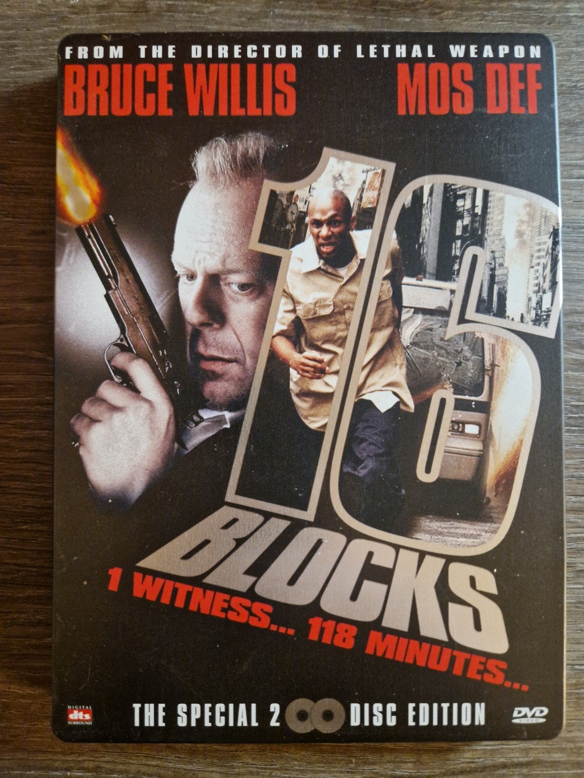 16 Blocks (2006) Special 2-disc Steelbook Edition dvd, Vanaf 16 jaar, Actie, Zo goed als nieuw, Ophalen of Verzenden