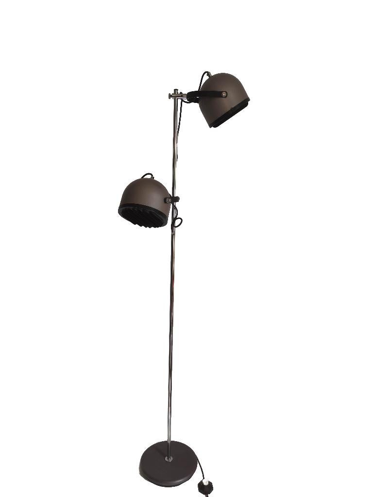 Schitterende vintage Herda design dubbele vloerlamp, Ophalen, Gebruikt, Metaal, 150 tot 200 cm