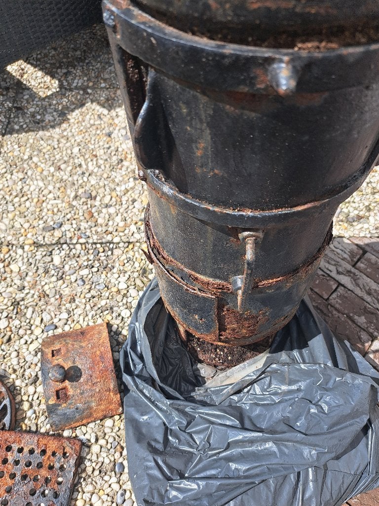 Ovaal,antieck gietijzeren inzethaardje, Antiek en Kunst, Curiosa en Brocante, Ophalen