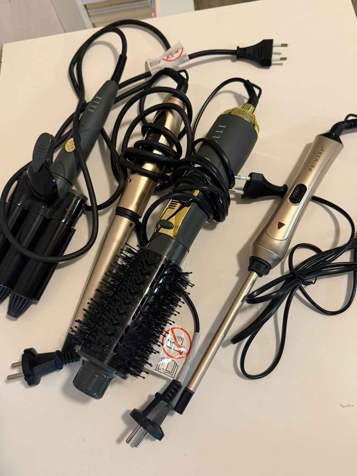 Set haarstyling tools – krultangen en föhnborstel, Ophalen, Zo goed als nieuw